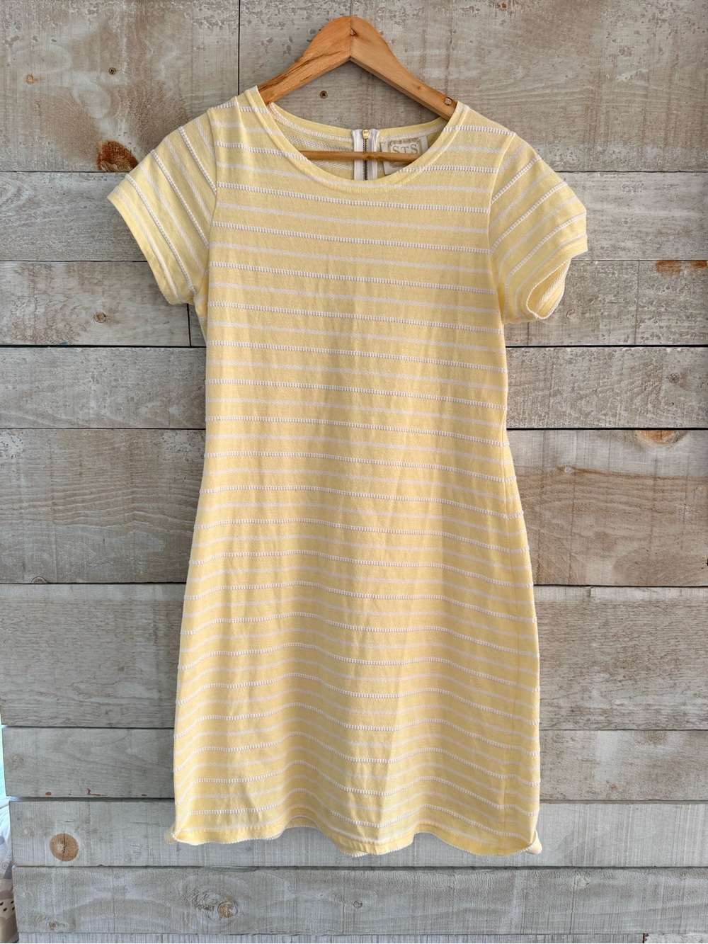 Sail to Sable Pale Yellow Striped Mini Dress